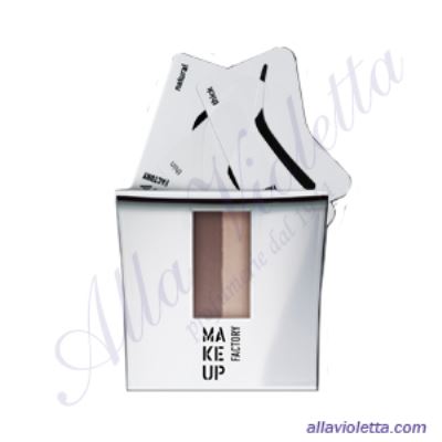 MAKE-UP FACTORY Eye Brow Powder with Stencils 06 Cocoa Brown/Light Almond